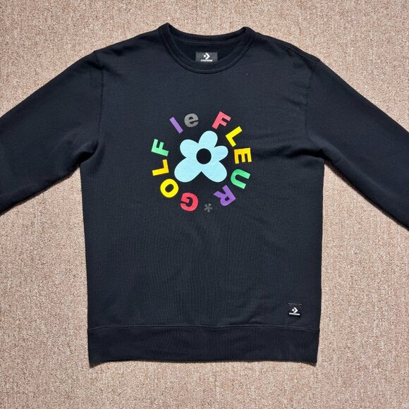 Converse x Golf Le Fleur Tyler The Creator Flower Crewneck Sweatshirt Medium - Picture 3 of 9